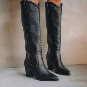 Billini Finley Cowboy Boot Sz 10 Black